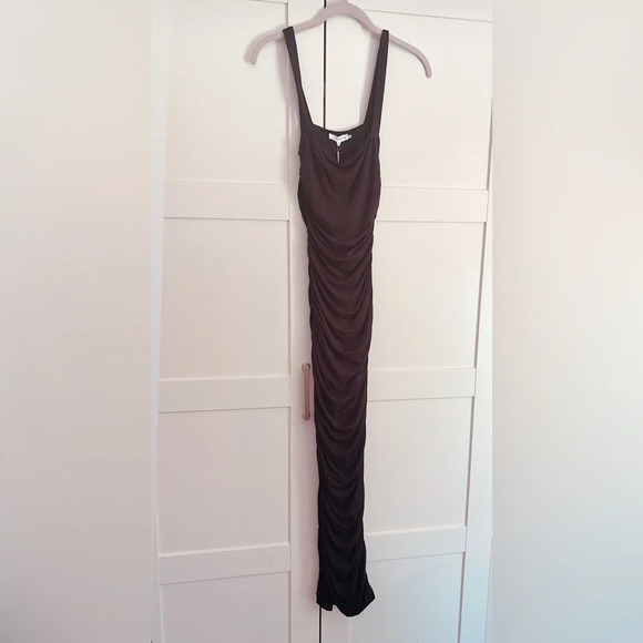 Good American Ruched Maxi Dress Size 0 NWT - Picture 6 of 9